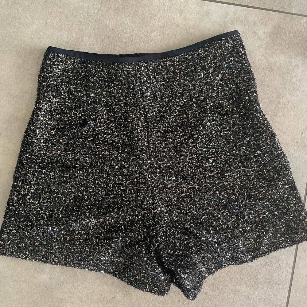 Sparkly shorts zara